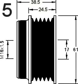 AD Kühner 885015 - Шкив генератора, муфта autodnr.net