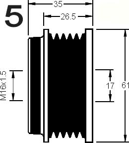 AD Kühner 885018 - Шкив генератора, муфта autodnr.net