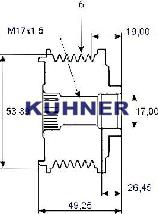 AD Kühner 885404M - Ремінний шків, генератор autocars.com.ua