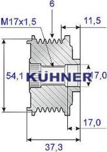 AD Kühner 885460M - Ремінний шків, генератор autocars.com.ua