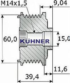 AD Kühner 885578M - Ремінний шків, генератор autocars.com.ua