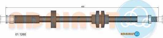Adriauto 01.1260 - Гальмівний шланг autocars.com.ua