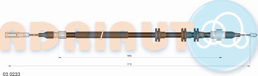 Adriauto 03.0233 - Тросик, cтояночный тормоз avtokuzovplus.com.ua