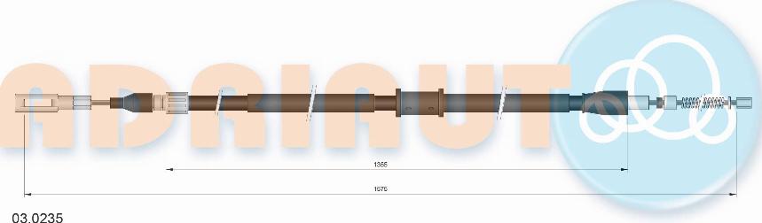 Adriauto 03.0235 - Трос, гальмівна система autocars.com.ua