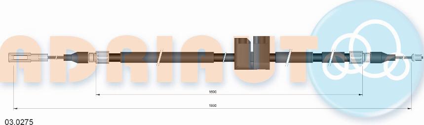 Adriauto 03.0275 - Тросик, cтояночный тормоз avtokuzovplus.com.ua