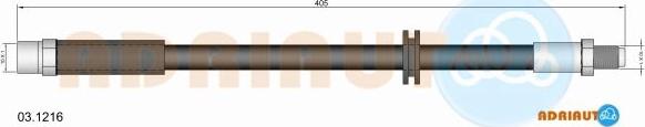 Adriauto 03.1216 - Гальмівний шланг autocars.com.ua
