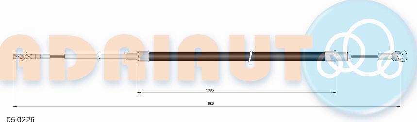 Adriauto 05.0226 - Трос, гальмівна система autocars.com.ua