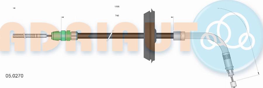 Adriauto 05.0270 - Трос, гальмівна система autocars.com.ua