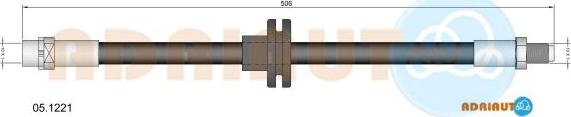 Adriauto 05.1221 - Гальмівний шланг autocars.com.ua