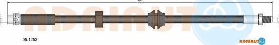 Adriauto 05.1252 - Гальмівний шланг autocars.com.ua