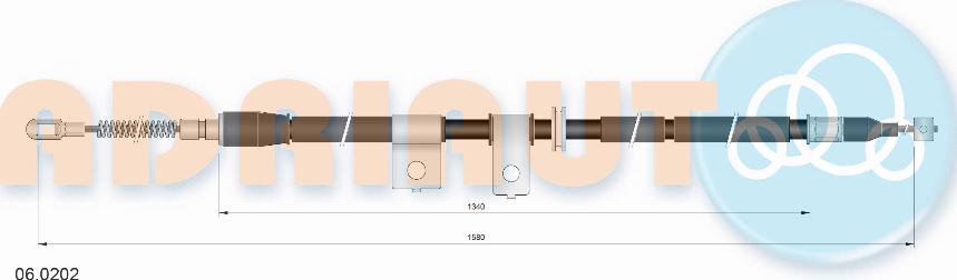 Adriauto 06.0202 - Трос, гальмівна система autocars.com.ua