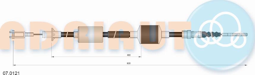 Adriauto 07.0121 - Трос, управління зчепленням autocars.com.ua