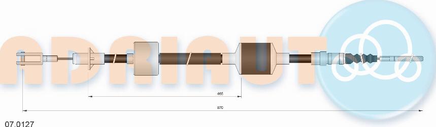 Adriauto 07.0127 - Трос, управління зчепленням autocars.com.ua