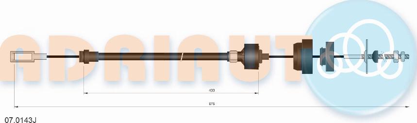 Adriauto 07.0143J - Трос, управління зчепленням autocars.com.ua