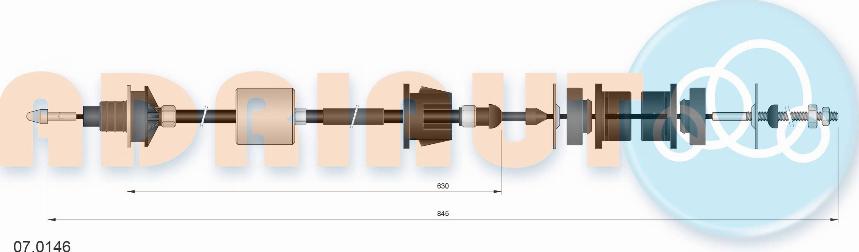 Adriauto 07.0146 - Трос, управление сцеплением avtokuzovplus.com.ua