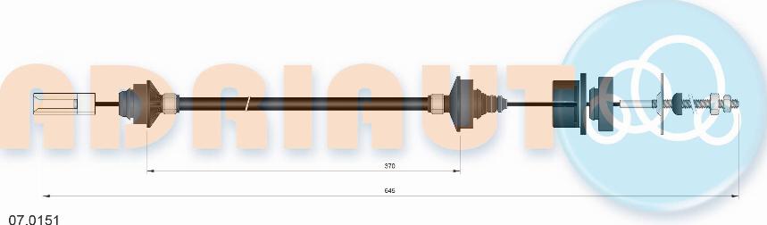 Adriauto 07.0151 - Трос, управление сцеплением avtokuzovplus.com.ua