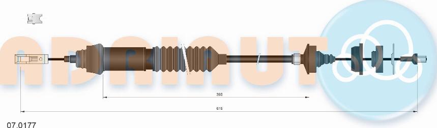 Adriauto 07.0177 - Трос, управление сцеплением avtokuzovplus.com.ua