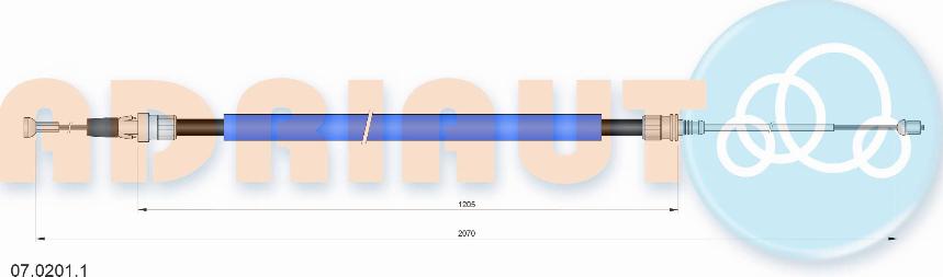 Adriauto 07.0201.1 - Тросик, cтояночный тормоз avtokuzovplus.com.ua