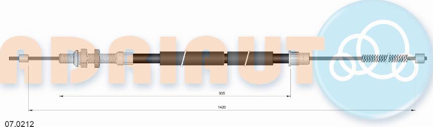 Adriauto 07.0212 - Трос, гальмівна система autocars.com.ua
