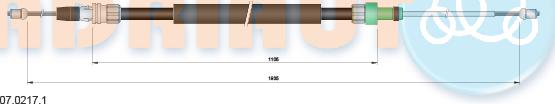 Adriauto 07.0217.1 - Трос, гальмівна система autocars.com.ua