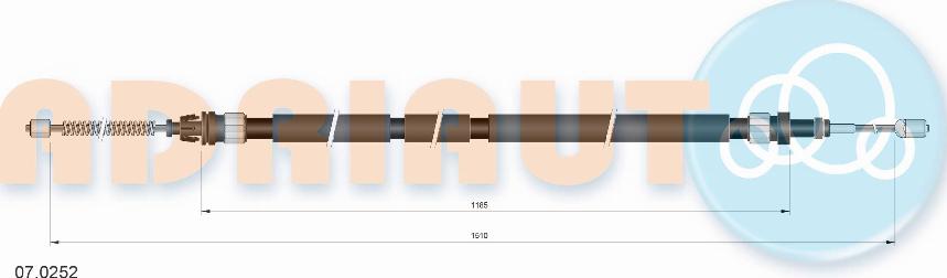 Adriauto 07.0252 - Тросик, cтояночный тормоз avtokuzovplus.com.ua