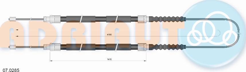 Adriauto 07.0285 - Тросик, cтояночный тормоз avtokuzovplus.com.ua