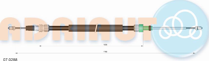 Adriauto 07.0288 - Тросик, cтояночный тормоз avtokuzovplus.com.ua