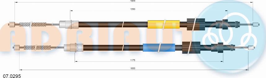 Adriauto 07.0295 - Тросик, cтояночный тормоз avtokuzovplus.com.ua