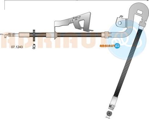 Adriauto 07.1243 - Гальмівний шланг autocars.com.ua