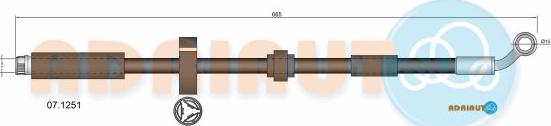 Adriauto 07.1251 - Гальмівний шланг autocars.com.ua