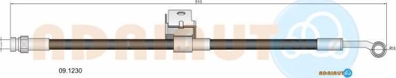 Adriauto 09.1230 - Гальмівний шланг autocars.com.ua