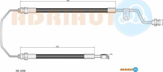 Adriauto 09.1259 - Гальмівний шланг autocars.com.ua