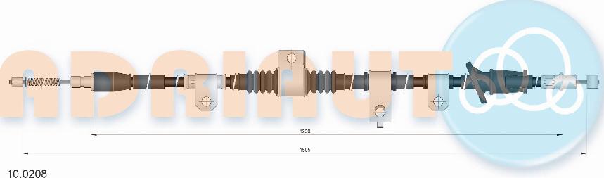 Adriauto 10.0208 - Трос, гальмівна система autocars.com.ua