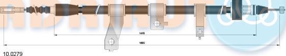 Adriauto 10.0279 - Тросик, cтояночный тормоз avtokuzovplus.com.ua