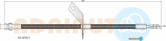 Adriauto 10.1214.1 - Гальмівний шланг autocars.com.ua