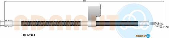 Adriauto 10.1238.1 - Гальмівний шланг autocars.com.ua