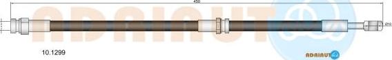 Adriauto 10.1299 - Гальмівний шланг autocars.com.ua