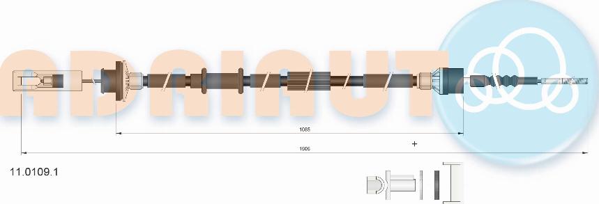 Adriauto 11.0109.1 - Трос, управління зчепленням autocars.com.ua