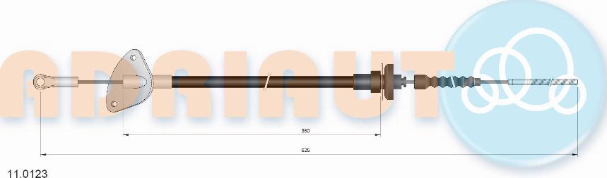 Adriauto 11.0123 - Трос, управління зчепленням autocars.com.ua