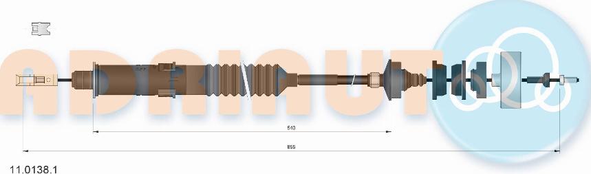 Adriauto 11.0138.1 - Трос, управління зчепленням autocars.com.ua