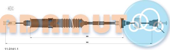 Adriauto 11.0141.1 - Трос, управление сцеплением avtokuzovplus.com.ua