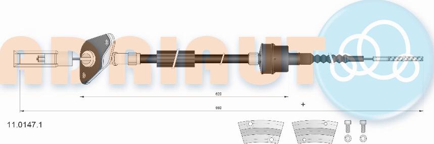 Adriauto 11.0147.1 - Трос, управление сцеплением avtokuzovplus.com.ua