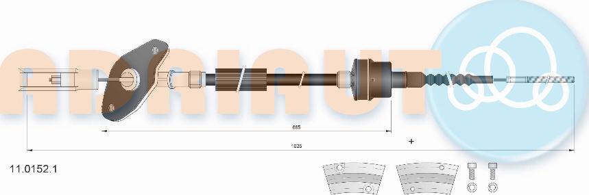 Adriauto 11.0152.1 - Трос, управление сцеплением avtokuzovplus.com.ua