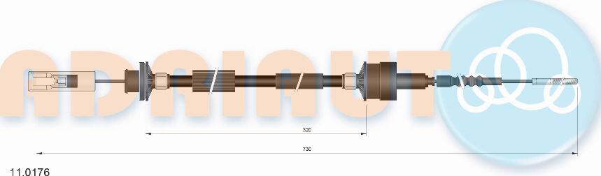 Adriauto 11.0176 - Трос, управление сцеплением avtokuzovplus.com.ua