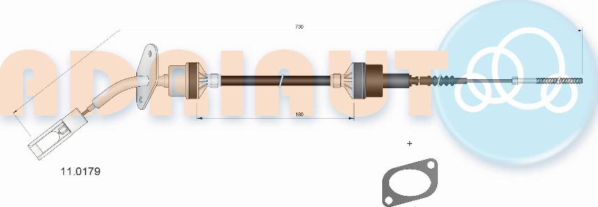 Adriauto 11.0179 - Трос, управление сцеплением avtokuzovplus.com.ua