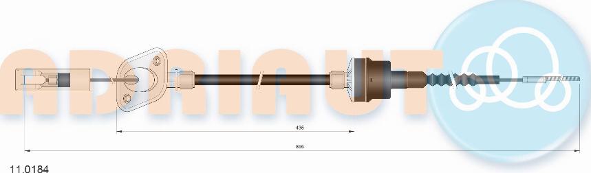 Adriauto 11.0184 - Трос, управління зчепленням autocars.com.ua