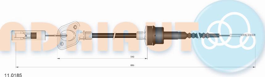 Adriauto 11.0185 - Трос, управління зчепленням autocars.com.ua
