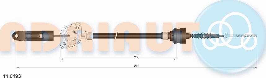 Adriauto 11.0193 - Трос, управління зчепленням autocars.com.ua