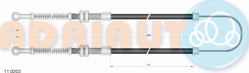 Adriauto 11.0203 - Тросик, cтояночный тормоз avtokuzovplus.com.ua