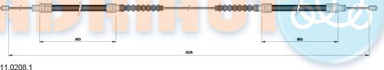 Adriauto 11.0208.1 - Тросик, cтояночный тормоз avtokuzovplus.com.ua